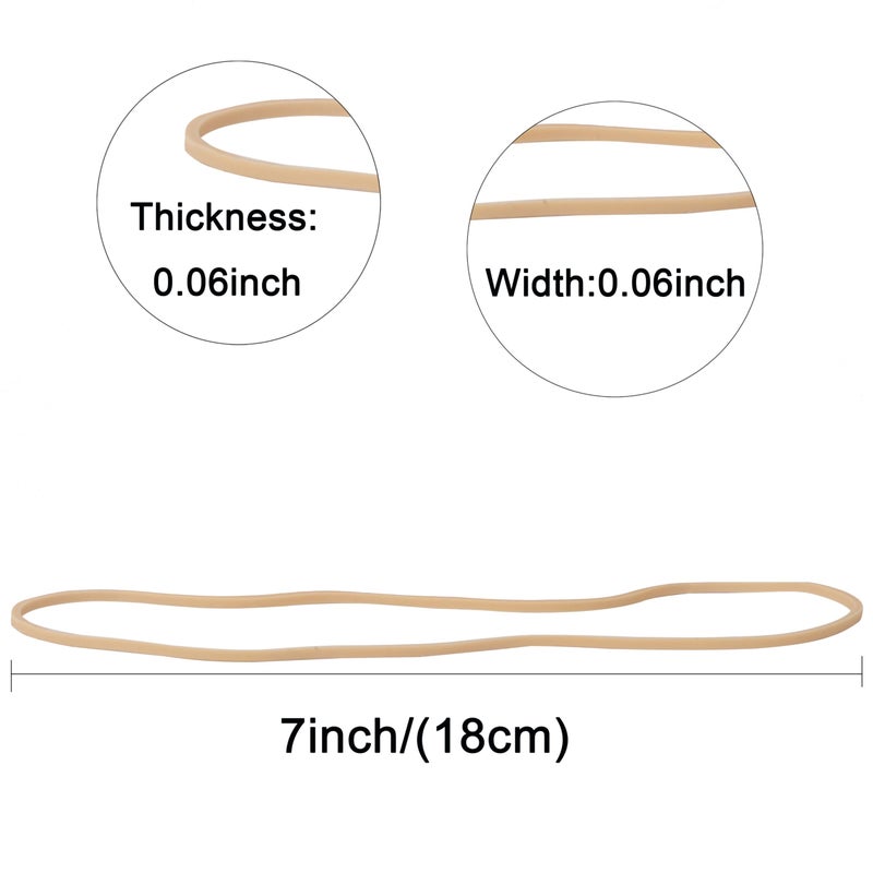 Foshine Rubber Bands Garbage Can Bands Elastic Large Size #117A 250 Pcs Trash Can Rubber Bands Elastics Bands 7 inch Assorted Color For Office Supplies Home - Image 2